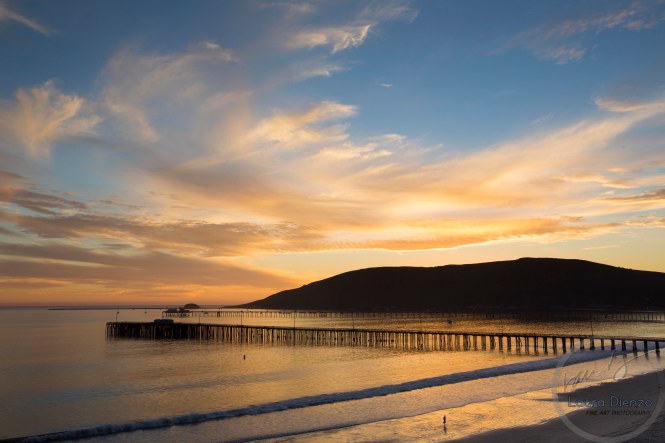 Sunset with magnificent colors over Avila Beach, CA San Luis Obispo